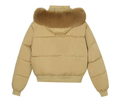Abrigo Acolchado para Mujer con Cuello de Pelaje y Diseño Moderno - Image 11