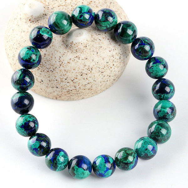 Pulsera de Cuentas Azurita Fénix Turquesa Natural