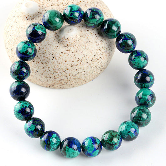 Pulsera de Cuentas Azurita Fénix Turquesa Natural