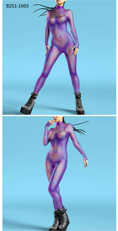 Jumpsuit Estampado 3D con Botones y Manga Larga - Image 14