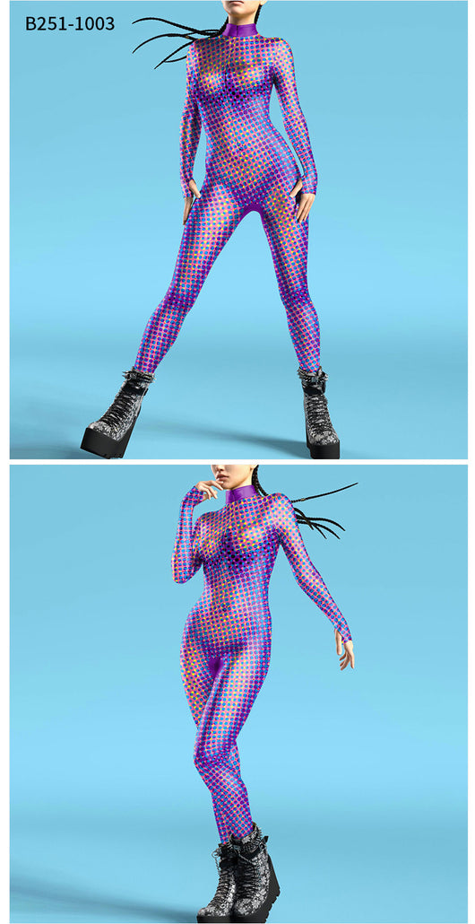 Jumpsuit Estampado 3D con Botones y Manga Larga - Image 14