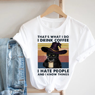 Playera de Gato Estilo Europeo Manga Corta para Verano - Image 3