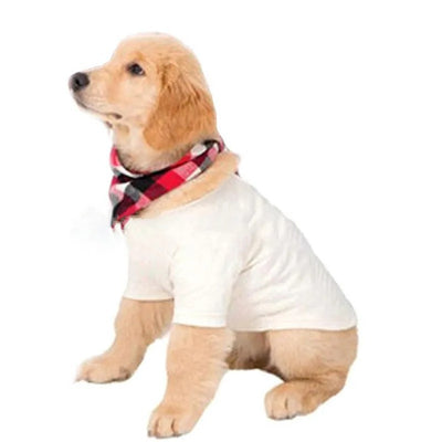 Family matching Christmas pajamas with white long-sleeve tops featuring a 'Dachshund through the snow' graphic and red and black plaid pants. Includes adult, ch - Image 10