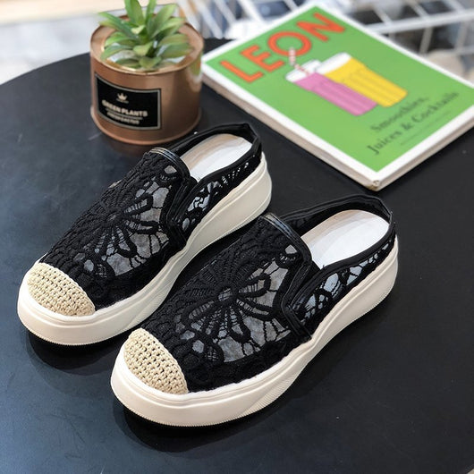 Zapatos de Moda Cómodos con Punta Redonda y Tejido Transpirable