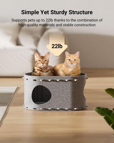 Casa Cueva para Gatos con Túnel Plegable y Resistente a Arañazos - Image 13