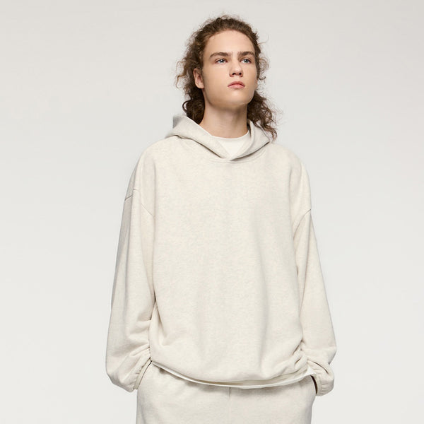 Sudadera Holgada de Color Liso - Estilo Urbano Minimalista