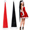 Gorro Navideño Extralargas Papá Noel Felpa Blanca para Disfraz y Decoración