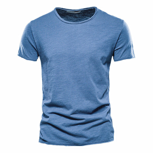 Camiseta Slim Fit de Algodón Texturizado para Hombre