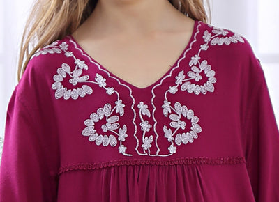 Vestido de Algodón Suave con Bordado Computarizado - Image 3