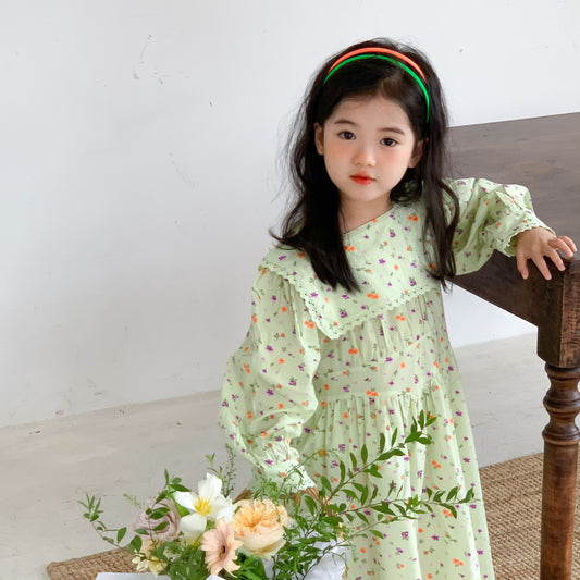 Vestido Infantil Estilo Occidental con Flores - Image 2