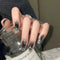 Uñas Postizas Plateadas Estilo Dark Hot Girl Instagram