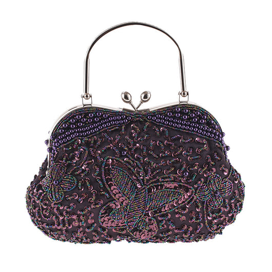 Bolso de Noche Artesanal con Bordado de Cuentas Estilo Clásico - Image 4