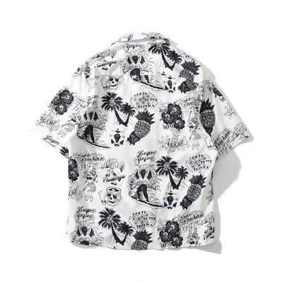 Chaqueta Hawaiana Hombre Estilo Harajuku Vintage Hip-hop Anime Oversized - Image 10