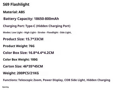 Linterna LED de Alta Potencia con Zoom Telescópico Portátil - Image 6