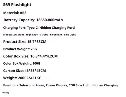 Linterna LED de Alta Potencia con Zoom Telescópico Portátil - Image 6