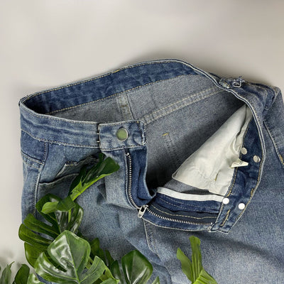 Pantalones Vaqueros Cintura Alta Pierna Ancha Rectos Estilo Mopping - Image 8