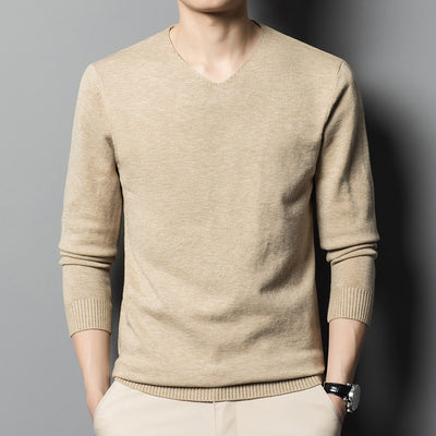 Suéter Tejido Cuello V para Hombre - Prenda Base Otoño Ejecutiva - Image 6