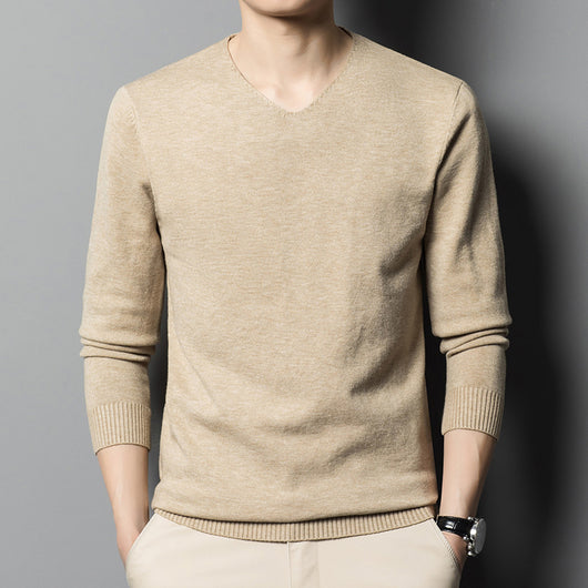 Suéter Tejido Cuello V para Hombre - Prenda Base Otoño Ejecutiva - Image 6