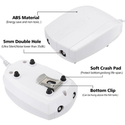 Compresor de Aire Mini para Acuarios con Salida Simple y Doble - Image 8