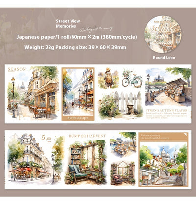 Set de Cintas Decorativas Adhesivas Paisajes Cuatro Estaciones - 6 Modelos para Scrapbooking y DIY - Image 27