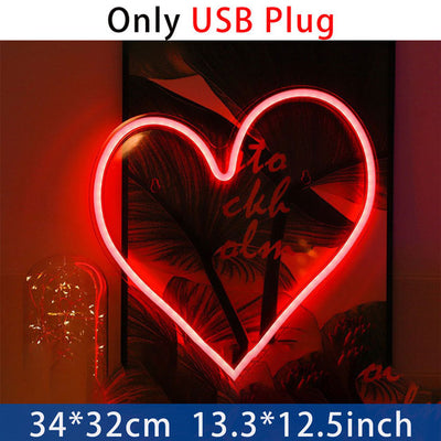 Luz Neon de Corazón con Acrílico Transparente - Decoración Ambiente LED - Image 5