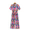 Jumpsuit Estampado con Cintura Ajustable y Piernas Rectas