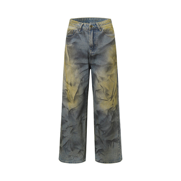Pantalones Vaqueros Desgastados con Lavado Vintage