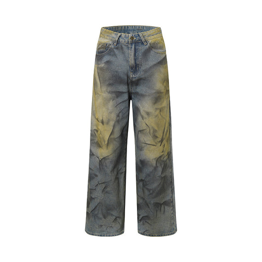 Pantalones Vaqueros Desgastados con Lavado Vintage