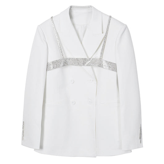 Blazer Doble Botonadura Blanco para Mujer - Traje Ejecutivo - Image 5
