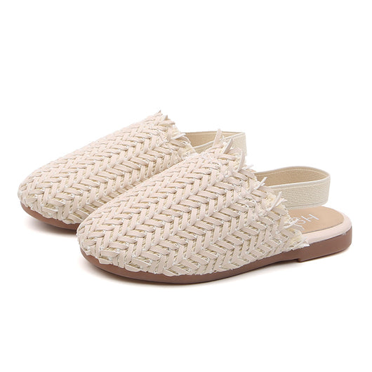 Sandalias Tejidas Retro Estilo Coreano - Comodidad Casual para Niña - Image 5