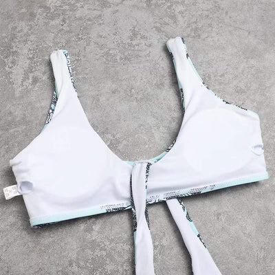 Traje de Baño Enterizo Triangular Estampado para Mujer - Image 11
