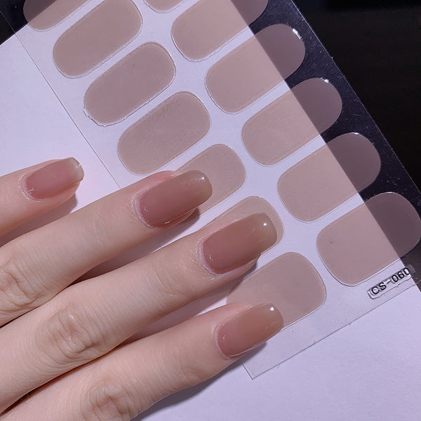 Pack de 16 Stickers para Uñas Colores Sólidos - Diseño Minimalista
