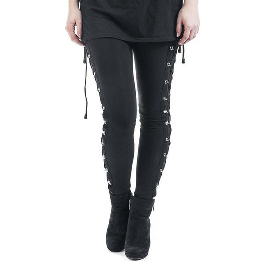 Leggins Góticos con Cordones y Cintura Alta Estilo Punk - Image 18