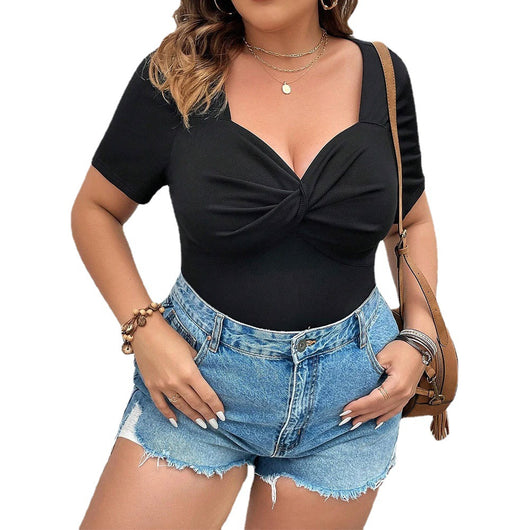 Blusa de Oficina Entallada Cuello en V para Mujer - Image 5