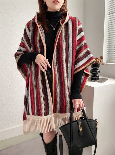 Poncho Étnico Convertible con Capucha - Image 9