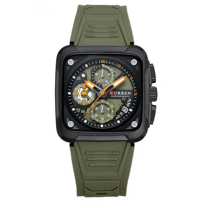 Reloj de Pulsera Cuadrado Multifunción con Seis Agujas para Hombre - Image 5