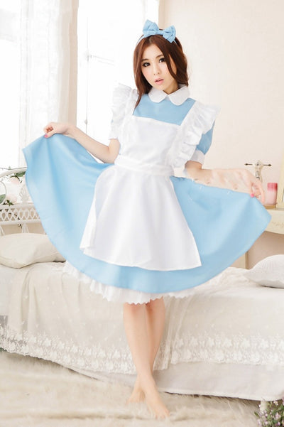 Disfraz de Sirvienta Anime Azul Agua - Traje COS de Rendimiento - Image 2