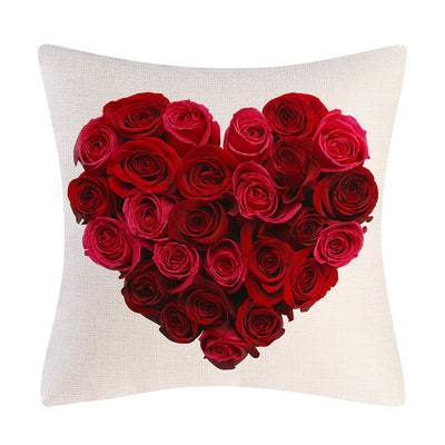 Funda de Almohada de Lino para Regalo del Día de San Valentín - Image 3