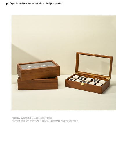 Estuche de Madera Maciza para Coleccionar y Exhibir Relojes de Pulsera - Image 8