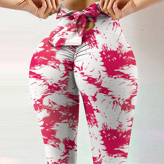 Leggings Deportivos Elásticos Estampados con Detalle de Moño - Image 3