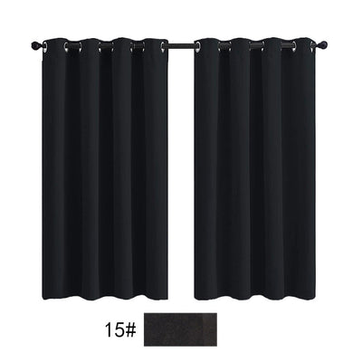 Pair of navy blue outdoor waterproof curtains with silver grommets on a black rod, against a white background. - Image 2