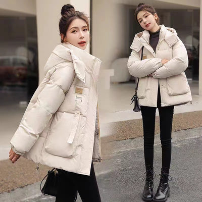 Abrigo Térmico Suelto con Capucha para Mujer - Diseño Chic y Aislante - Image 13