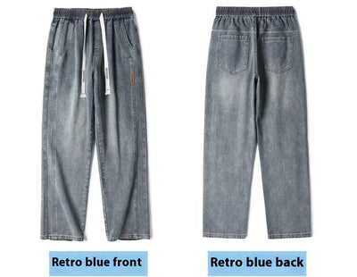 Pantalones Vaqueros Rectos Anchos para Hombre - Comodidad y Estilo Casual - Image 12
