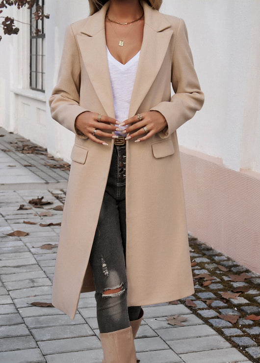 Abrigo Elegante con Cuello Solapa para Mujer Ejecutiva - Image 31