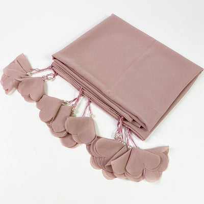 Pañuelo Baotou de Chifón con Estampado de Flores y Perlas para Mujer - Image 11