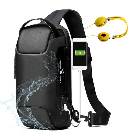 Mochila Crossbody Impermeable Antirrobo para Hombre - Bolsa de Viaje Oxford Multifunción - Image 6