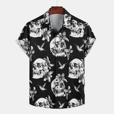 Camisa Estampada Suelta para Hombre - Diseño Moderno