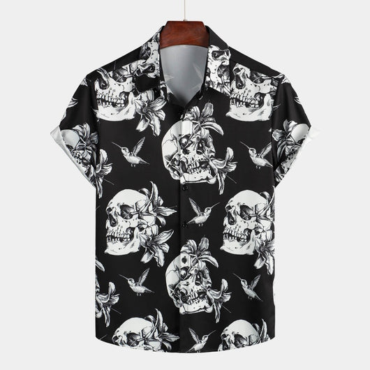 Camisa Estampada Suelta para Hombre - Diseño Moderno