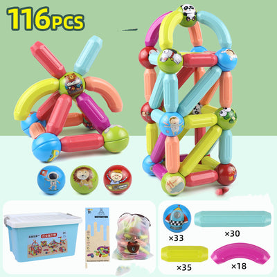 Juego de Construcción Magnética Grande para Aprendizaje Temprano - Bloques Variados DIY - Image 23
