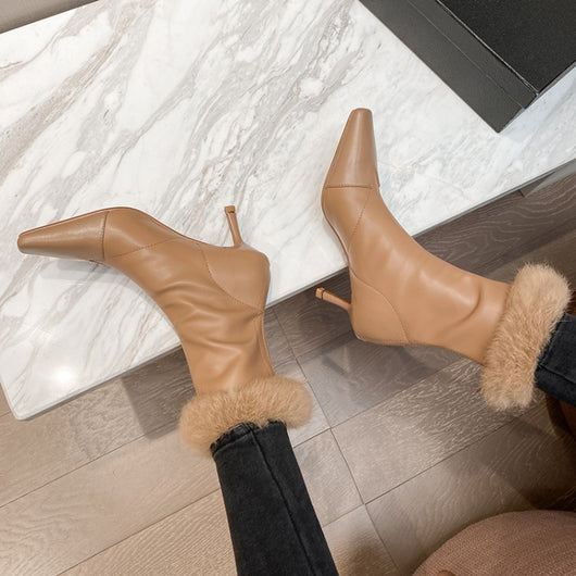 Botas Skinny de Cuero Premium con Punta Cuadrada y Tacón Stiletto - Image 7